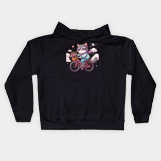 Anti Cycling Social Club: A Comedic Blend of Bikes and Cats Kids Hoodie
